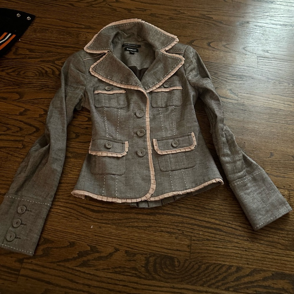 BEBE coquette jacket baby pink ruffles